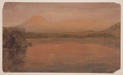 Mount Katahdin and Turner from Lake Katahdin by Frederic Edwin Church